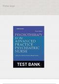 Test Bank for Psychotherapy for the Advanced Practice Psychiatric Nurse: A How-To Guide for Evidence-Based Practice 3rd Edition Wheeler