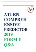 New File Update: ATI RN Comprehensive Predictor 2019 Form E Exam Questions and Answers (180 Q&A) | A+ guide.