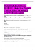 PORTAGE LEARNING  BIOD 121 Nutrition Module 2 Exam 100&percnt; VERIFIED  ANSWERS 2024&sol;2025