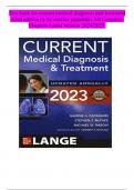 Test bank for current medical diagnosis and treatment 63nd edition by by maxine papadakis All Complete  Chapters Latest Version 2024/2025