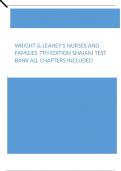Wright & Leahey’s Nurses and Families 7th Edition Shajani Test Bank All Chapters Included