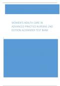 Women’s Health Care in Advanced Practice Nursing 2nd Edition Alexander Test Bank
