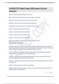 NASM CPT Final Exam &lpar;305 terms&rpar; Correct Answers&period;