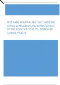 Test Bank for Primary Care Medicine Office Evaluation and Management of the Adult Patient 8th Edition by Goroll Mulley