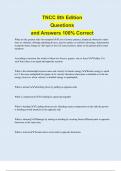 TNCC 8th Edition Questions  and Answers 100&percnt; Correct