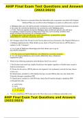 AHIP Final Exam Test Questions and Answers (2022/2023)