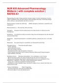 NUR 635 Advanced Pharmacology Midterm | with complete solution | RATED A+