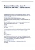Residential Electrician Exam &num;4 Questions With 100&percnt; Correct Answers&period;
