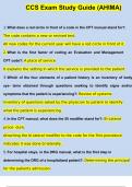 CCS Exam Study Guide &lpar;AHIMA&rpar; Questions and Answers &lpar;2024&sol;2025&rpar;&lpar;Verified Answers&rpar;