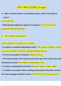 EPA 608 CORE Exam Questions and Answers (2024/2025) (Verified Answers) Graded A+