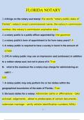 Florida Notary Questions and Answers &lpar;2025 &sol; 2026&rpar;&lpar;Verified Answers&rpar;