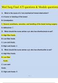 ATI Med Surg Final questions & Module Questions and Answers (2024/2025)(Verified Answers)