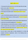 NICU RN A V1 Complete Questions And Answers Graded A&plus; 2024 UPDATE