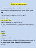 NR 661-Cardiovascular Exam Questions and Answers &lpar;2024&sol;2025&rpar;&lpar;Verified Answers&rpar;