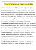 NUNP 6541 Pediatric Final Exam-Walden Questions and Answers &lpar;2024&sol;2025&rpar;&lpar;Verified Answers&rpar;