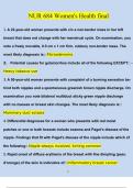 NUR 684 Women's Health Final Exam 2026 Questions and Answers &lpar;2026 &sol; 2027&rpar;&lpar;Verified Answers&rpar;