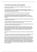 PA EXAM QUESTIONS AND ANSWERS
