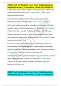 CBSPD Tech Certification Exam Study Guide Questions &lpar;Verified Answers&rpar; 78 Questions Latest 2024 RATED A&plus;