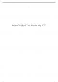 AHA ACLS Post Test Answer Key 2023 Latest Update Guaranteed Success