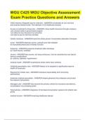 WGU C425 Objective Assessment Exam Questions With Answers 2024 &lpar;Verified&rpar;