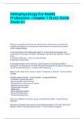Pathophysiology For Health Professions - Chapter 1 Study Guide Grade A&plus;