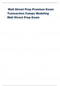 Wall Street Prep Premium Exam Transaction Comps Modeling Wall Street Prep Exam