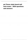 psi Texas state board nail tech exam / 2024 questions and answers