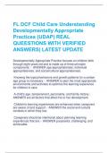 FL DCF Child Care Understanding Developmentally Appropriate Practices &lpar;UDAP&rpar; REAL QUEESTIONS WITH VERIFIED ANSWERS&vert; LATEST UPDATE