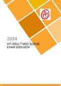 ATI ADULT MED SURGE EXAM 2023-2024
