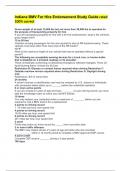Indiana BMV For Hire Endorsement Study Guide rated 100&percnt; correct