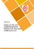 {NGN} ATI RN VATI COMPREHENSIVE PREDICTOR 2023-2024 FORM A,B,C & D