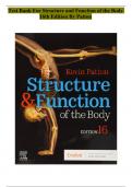 Test Bank For Structure and Function of the Body  16th Edition By Patton