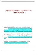 ARRT PRINCIPLES OF MRI FINAL  EXAM REVIEW