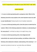 VATI Comprehensive Predictor exam 2023 with 100&percnt; correct answers