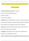 SCCJA cumulative academy study Guide Questions and Answers Latest Updated