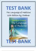Test Bank for The Language of Medicine 11th Edition by Chabner Latest Verified Review 2024 Practice Questions and Answers for Exam Preparation, 100% Correct with Explanations, Highly Recommended, Download to Score A+