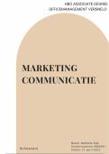 Moduleopdracht Marketingcommunicatie (incl. beoordeling) (cijfer: 6,5)
