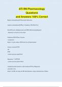ATI RN Pharmacology Questions and Answers 100% Correct