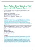 Heart Failure Exam Questions And Answers 2023 Updated Exam
