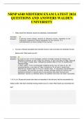 NRNP 6540 MIDTERM EXAM LATEST 2024 QUESTIONS AND ANSWERS WALDEN UNIVERSITY