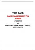 Test Bank For Basic Pharmacology for Nurses  19th Edition By Michelle Willihnganz, Samuel L Gurevitz, Bruce D. Clayton |All Chapters,  Year-2024|