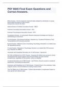 PSY 6645 Final Exam Questions and Correct Answers&period;