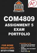 COM4809 Assignment 5 Examination portfolio &lpar;ANSWERS 2024&rpar;