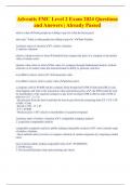 Adventis FMC Level 2 Exam 2024 Questions  and Answers &vert; Already Passed