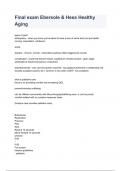 Final exam Ebersole & Hess Healthy Aging 2024&sol;2025 already graded A&plus;