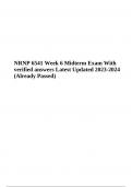 NRNP 6541 Midterm Exam Questions With verified answers &lpar;Week 6&rpar; Latest Updated 2024 &lpar;Graded A&plus;&rpar;