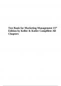 Test Bank for Marketing Management 15th Edition by Keller & Kotler Comp0lete All Chapters 2024