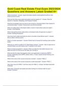 Gold Coast Florida Real Estate Exam Questions With Answers&comma; Gold Coast Real Estate Exam Questions With Verified Answers&comma; Gold Coast Real Estate Final Exam Questions and Answers&comma; Gold Coast School Real Estate Questions With Correct Answers & Real Estate Go