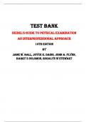 Test Bank For Seidel's Guide to Physical Examination  An Interprofessional Approach 10th Edition By Jane W. Ball, Joyce E. Dains, John A. Flynn, Barry S Solomon, Rosalyn W Stewart |All Chapters,  Year-2024|