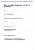 Nebraska State Medication Aide Exam PRACTICE Question and answers rated A+ 2023/2024